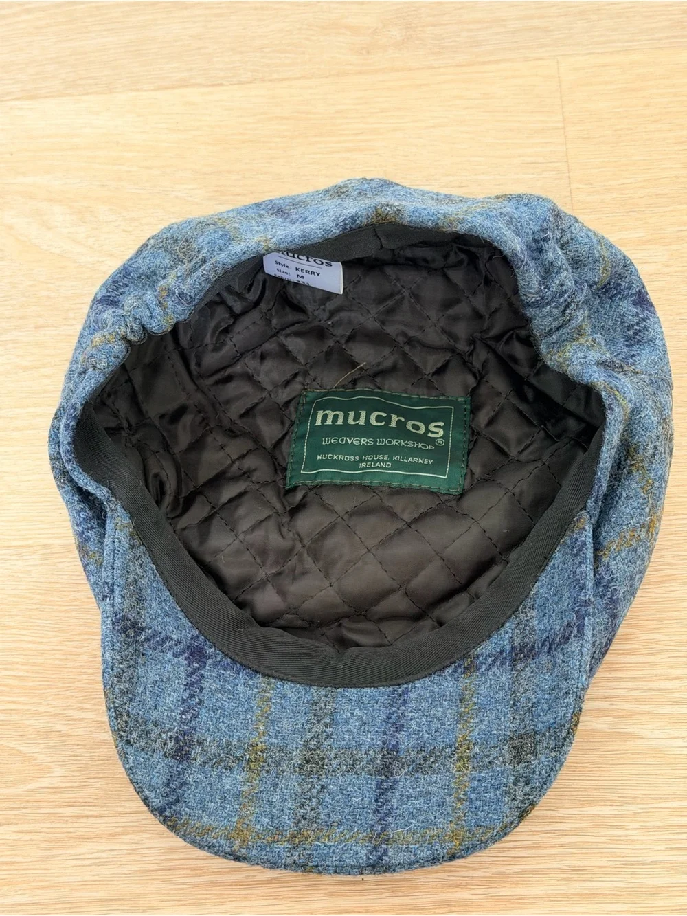 NWOT Mucros Kerry Irish Tweed Flat Cap 100% Wool Made in Ireland Newsboy M